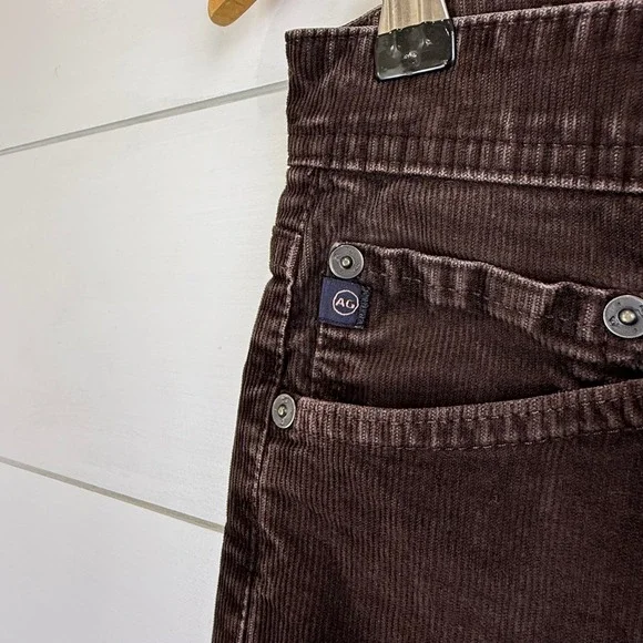 AG Adriano Goldschmied The Everett Slim Straight Corduroy Pants Brown MEN 30x34